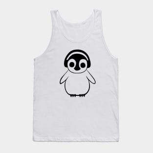 Penguin Listens to Music Tank Top